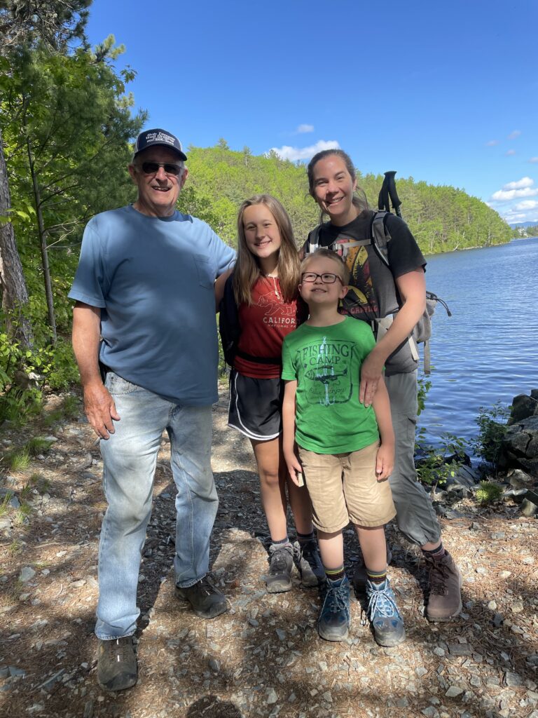 family camping together