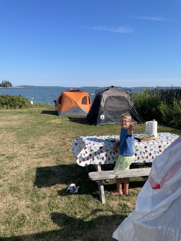 ocean tent camping